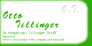 otto tillinger business card